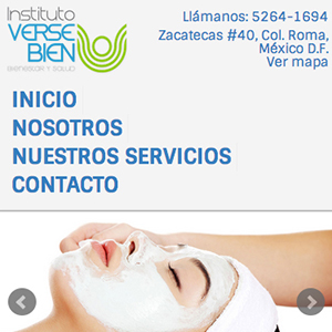 Pagina de Inicio - Instituto Verse Bien - Versión Movil